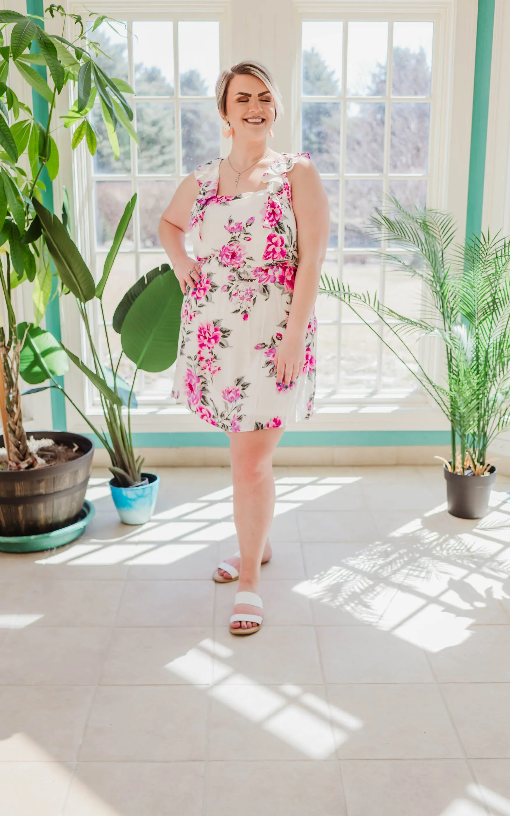 A Little Ruffle Floral Dress