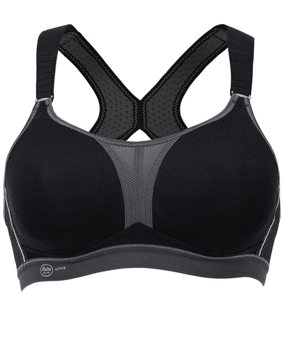 Anita Active Dynamix Star Max Support Sports bra, Black and Anthracite