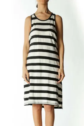 Black and White Striped Tank Dress