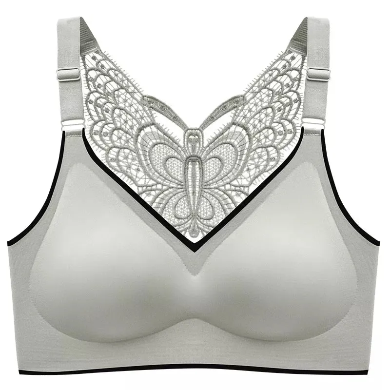 Butterfly Embroidery Wirefree Bra