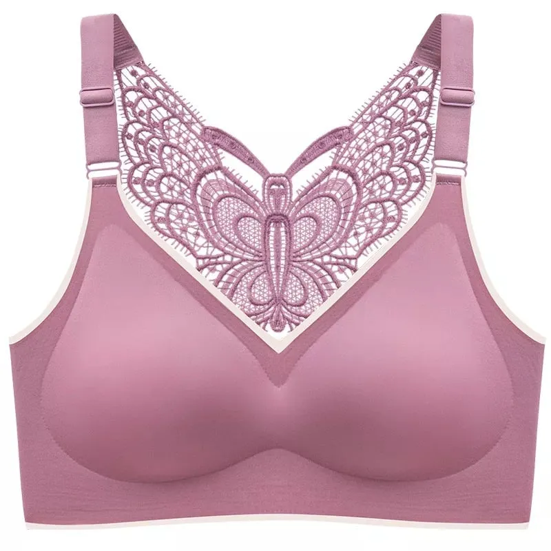 Butterfly Embroidery Wirefree Bra