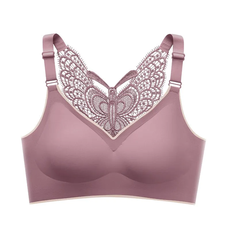 Butterfly Embroidery Wirefree Bra