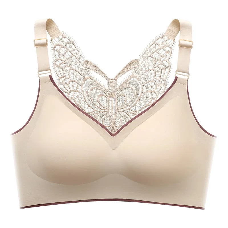 Butterfly Embroidery Wirefree Bra