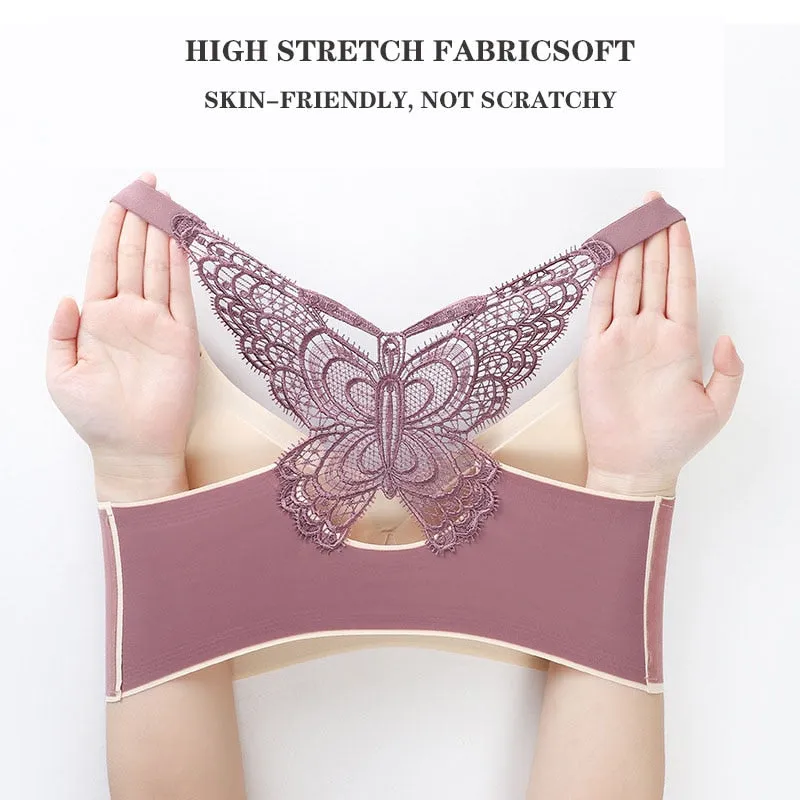 Butterfly Embroidery Wirefree Bra