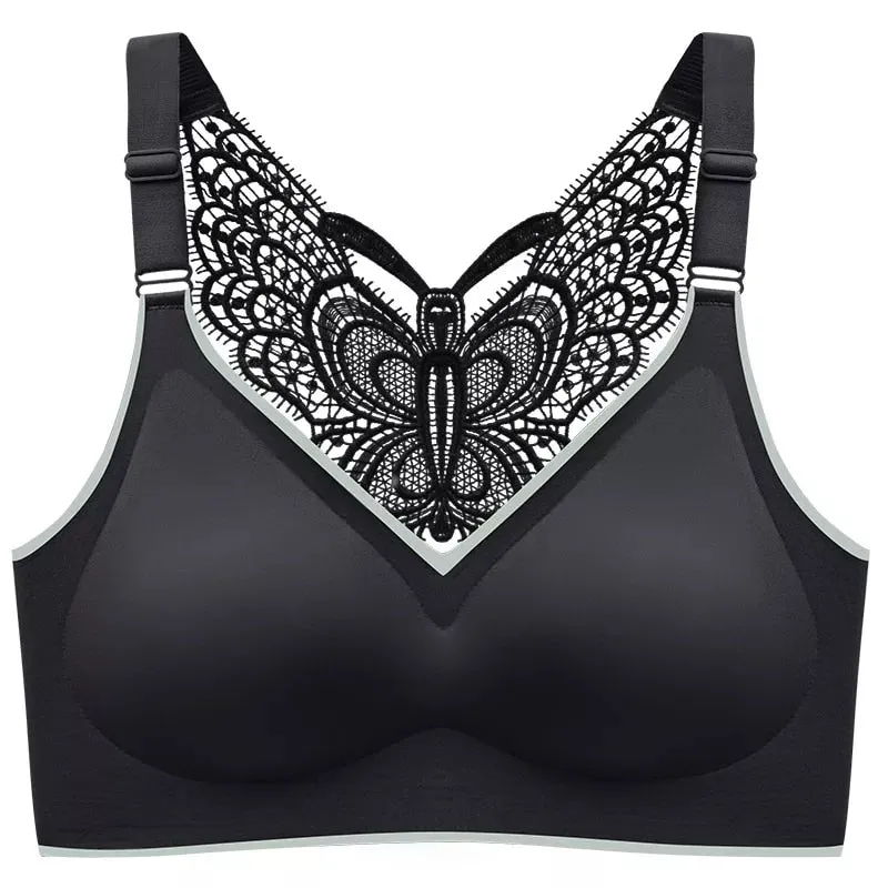 Butterfly Embroidery Wirefree Bra