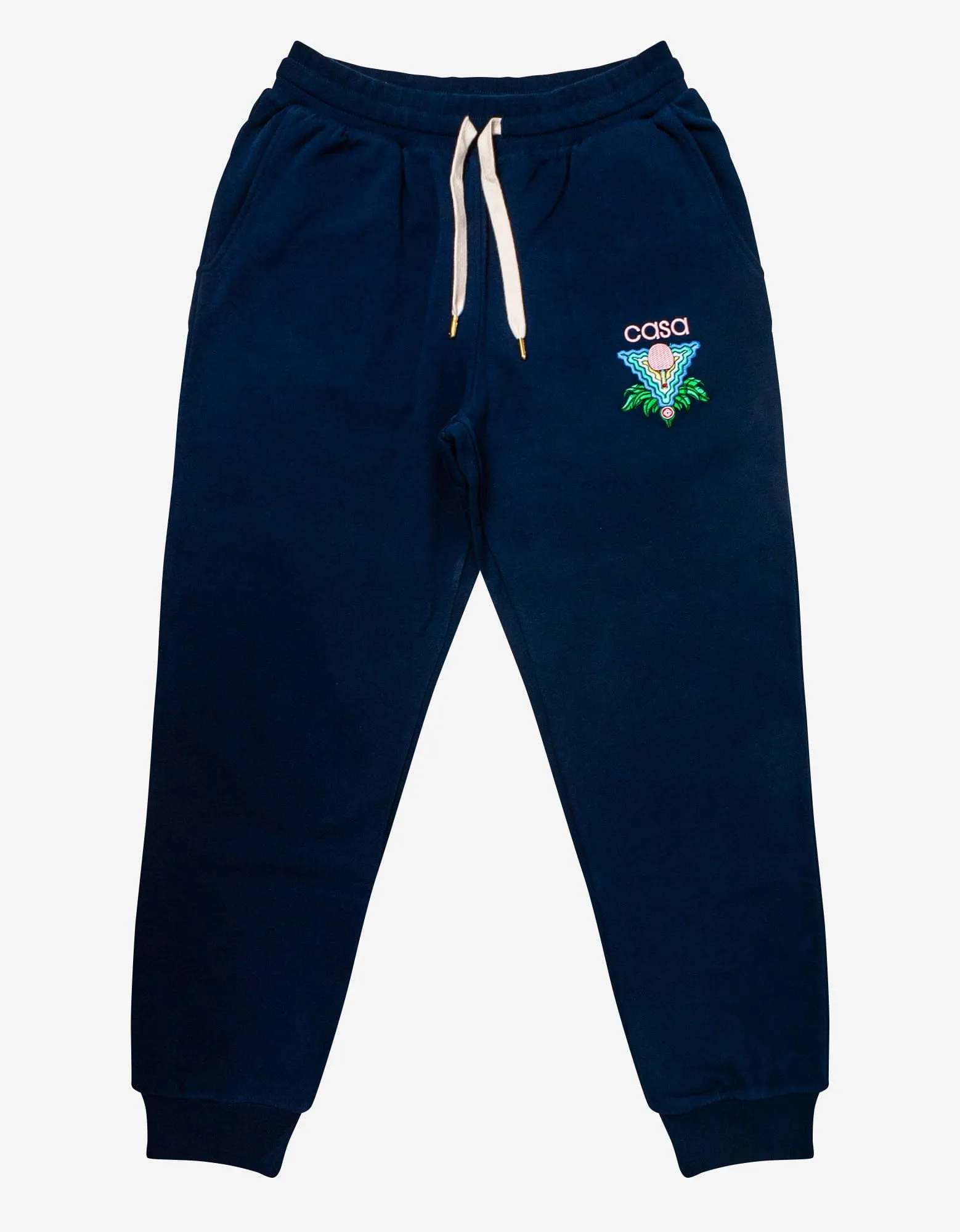 Casablanca Navy Blue Memphis Icon Embroidery Sweat Pants