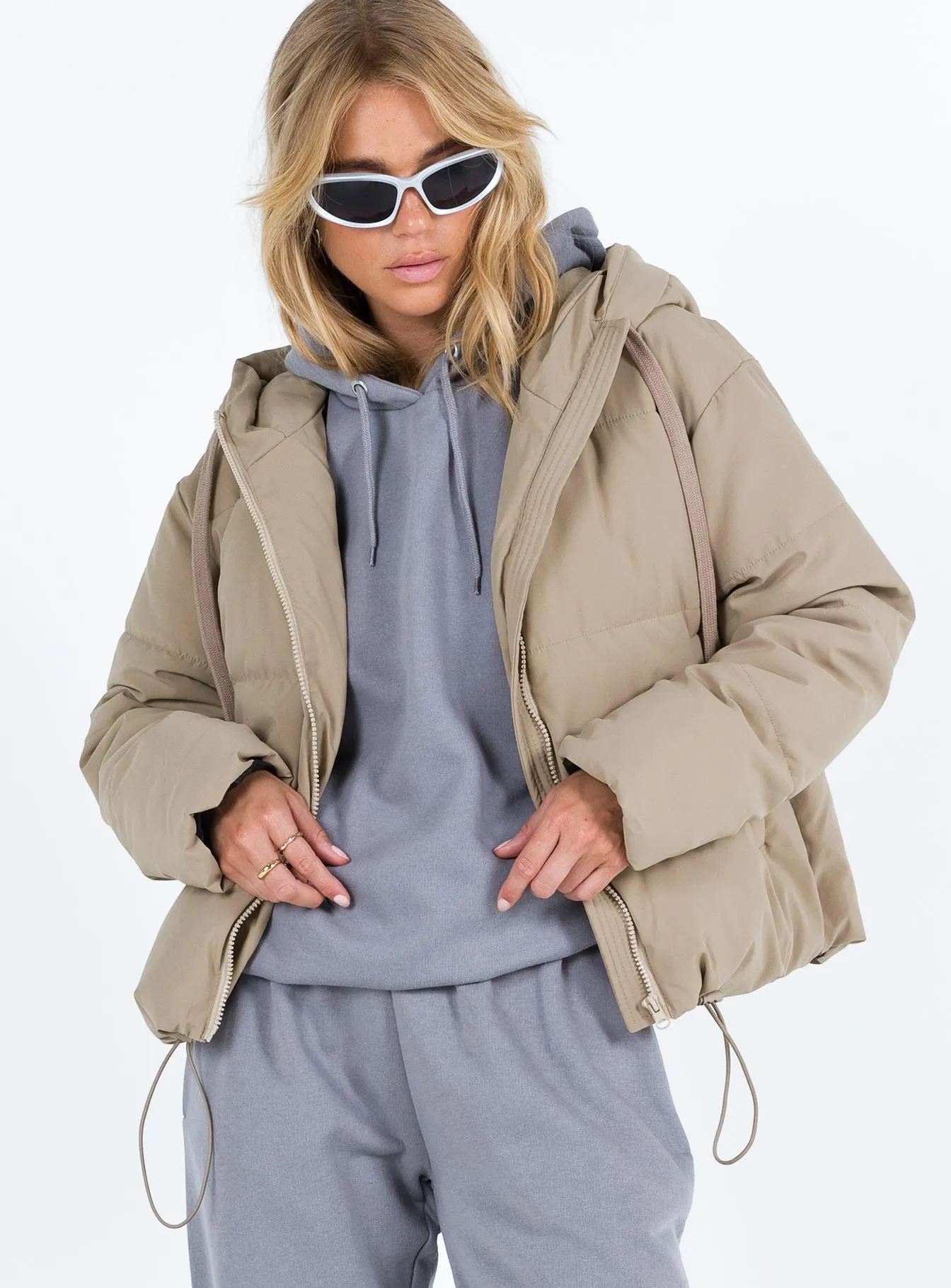 Dawney Puffer Jacket Beige