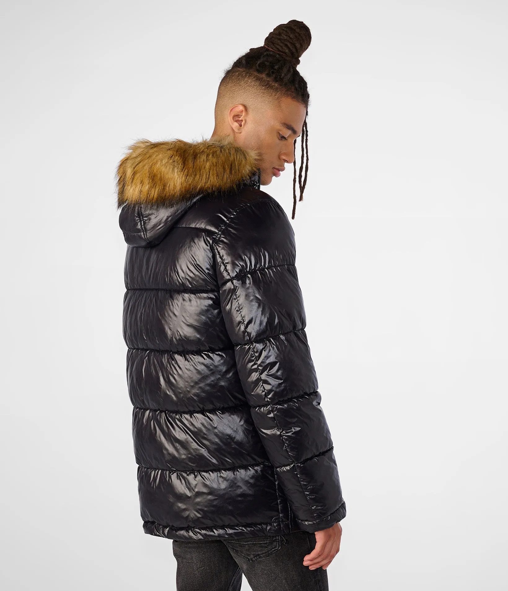 Faux Fur Hooded Puffer