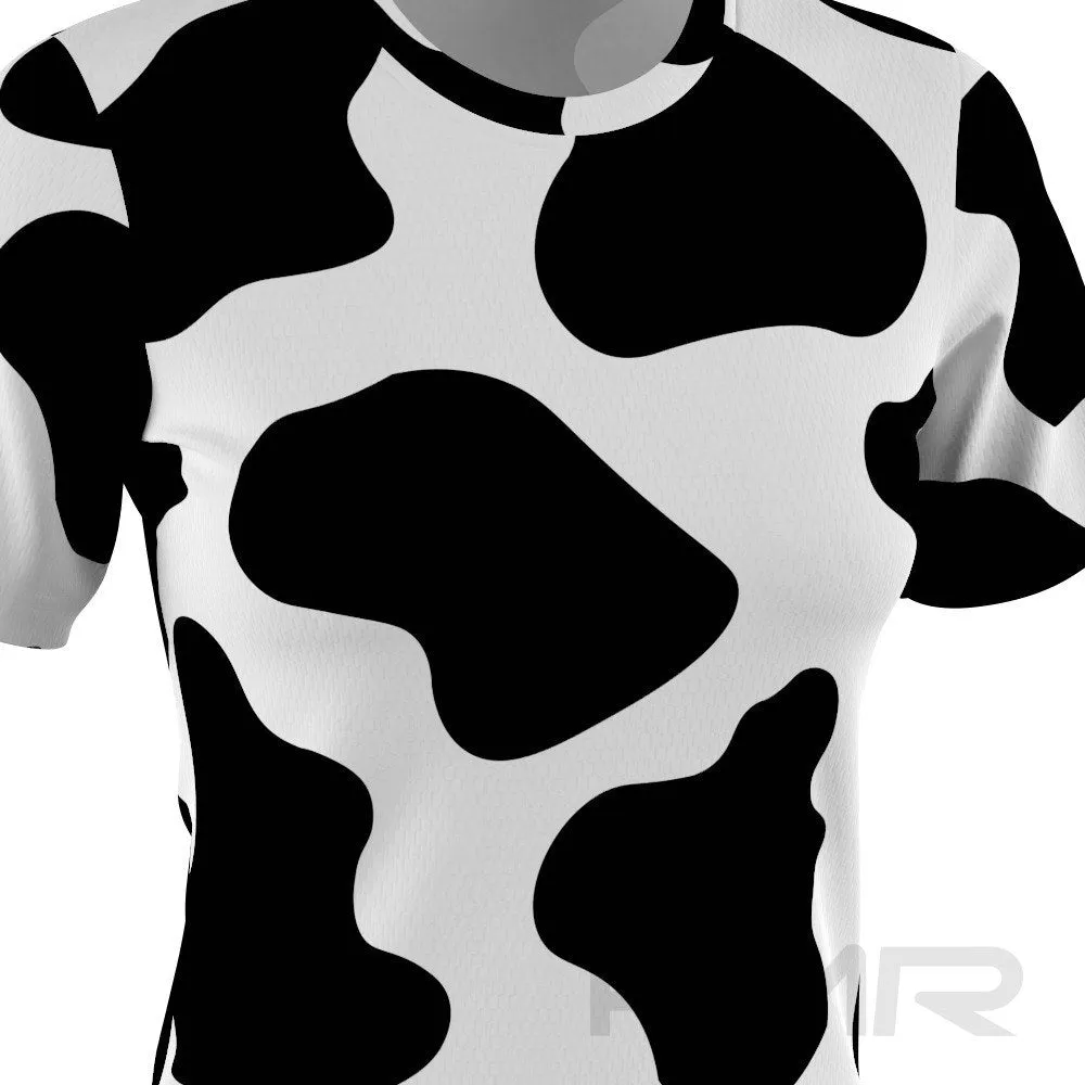 FMR Women's Cow Print Short Sleeve Running Shirt