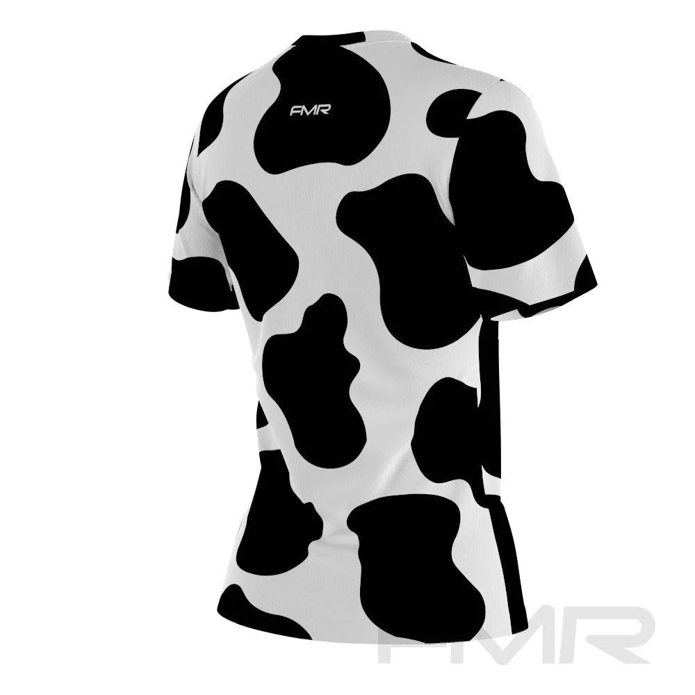 FMR Women's Cow Print Short Sleeve Running Shirt