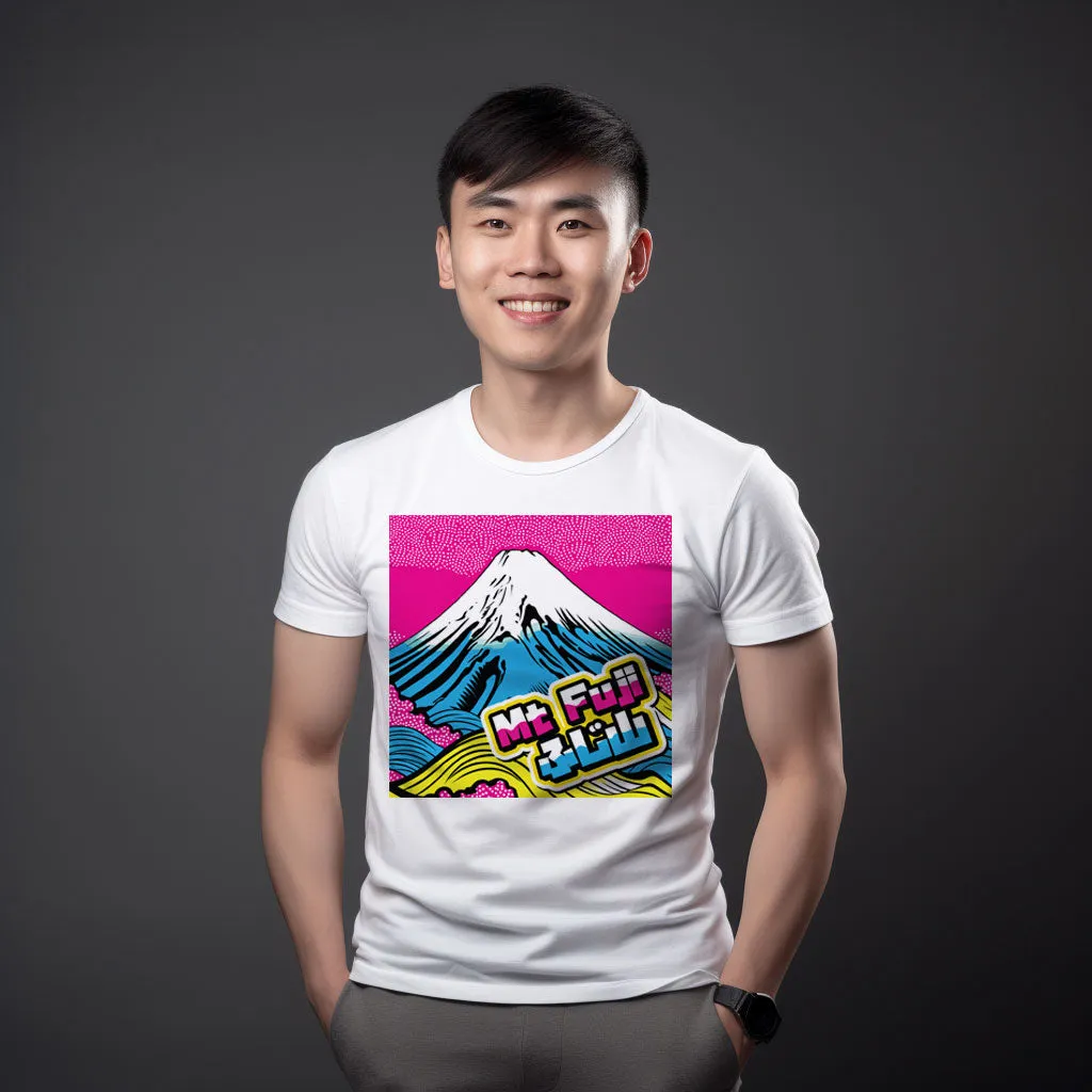 Get Noticed with Mt Fuji Pop Art Men's T-Shirts - Stand Out in Style 002