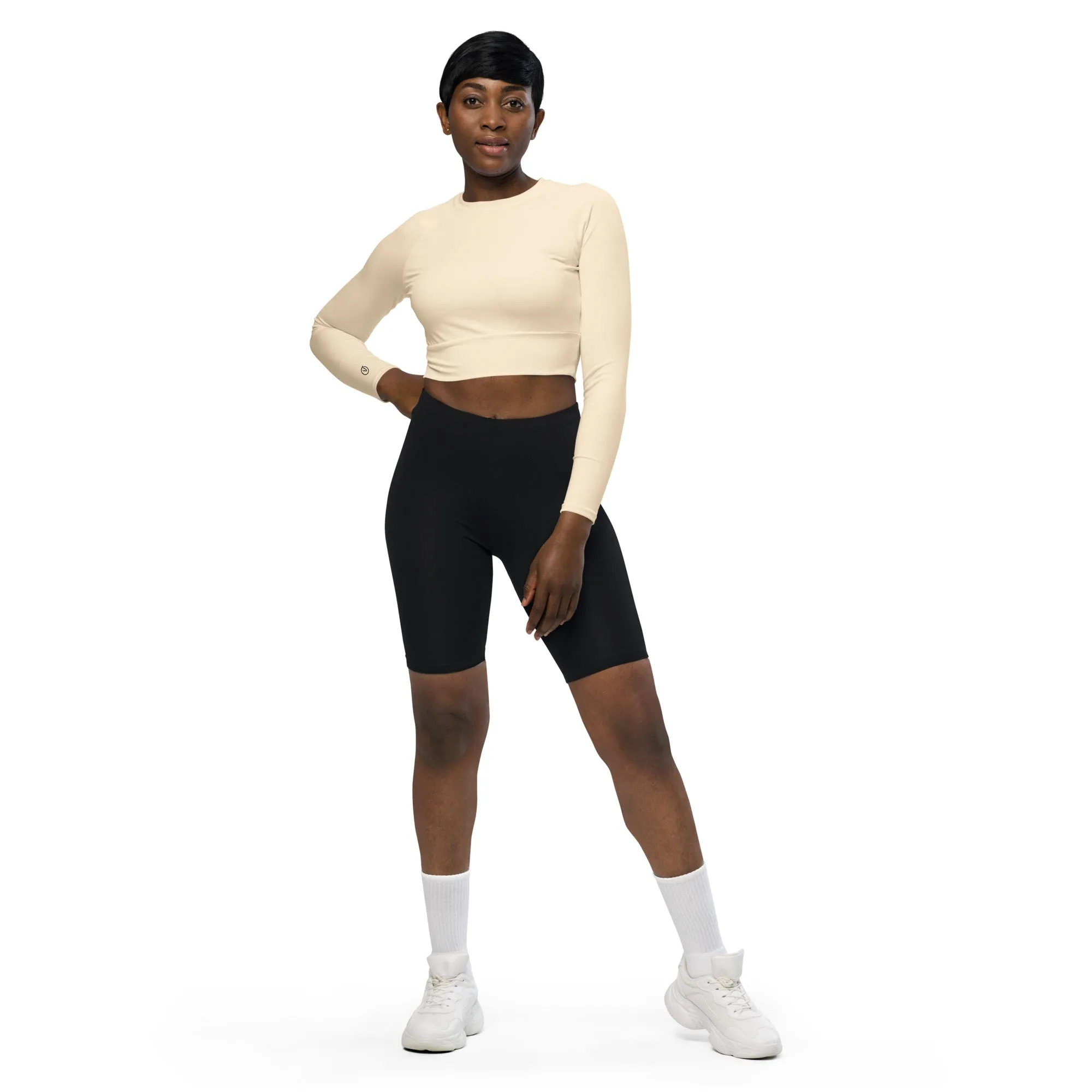 Humble Sportswear™ Buff Yellow Compression Crop Top