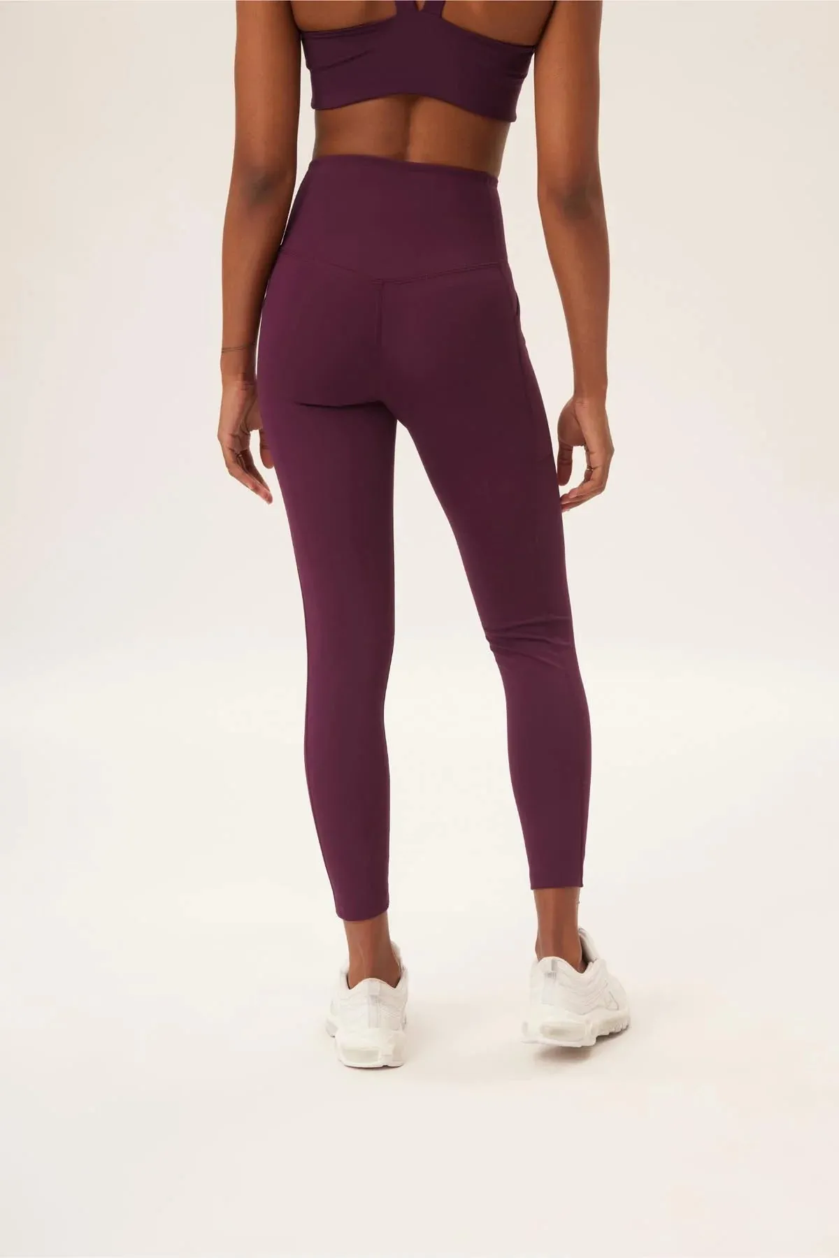 long leggings pocket - plum