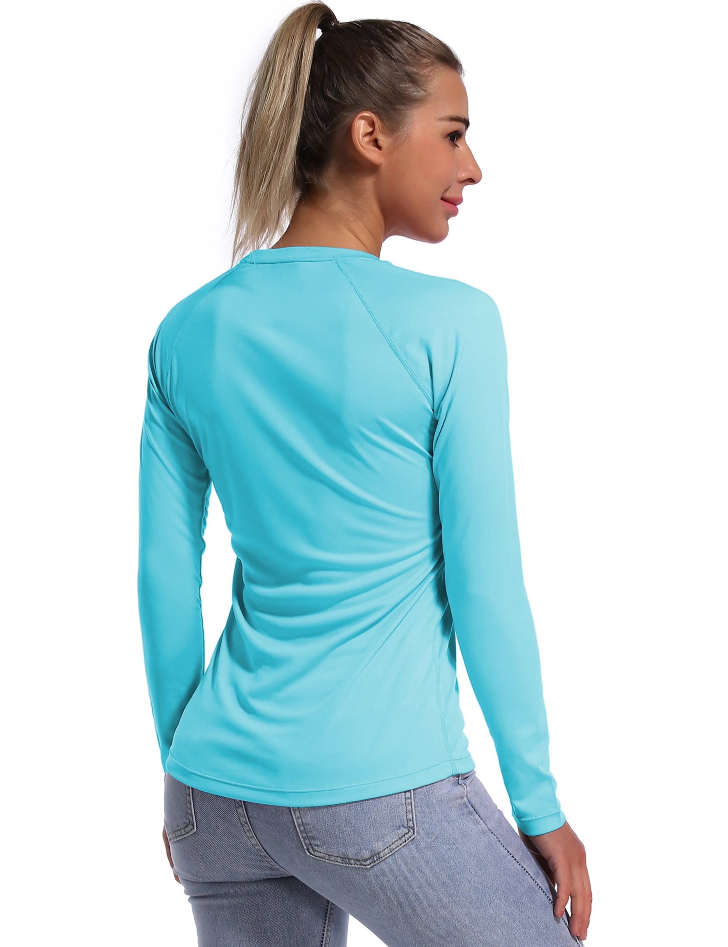 Long Sleeve Athletic Shirts blue_Running