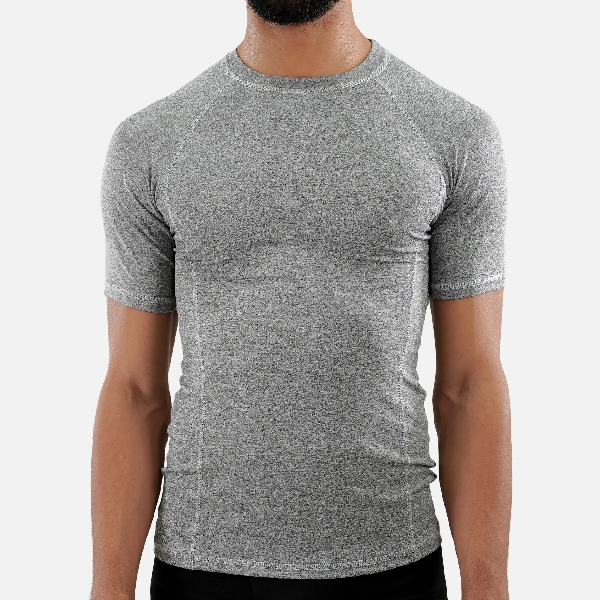 Melange Gray Compression Shirt