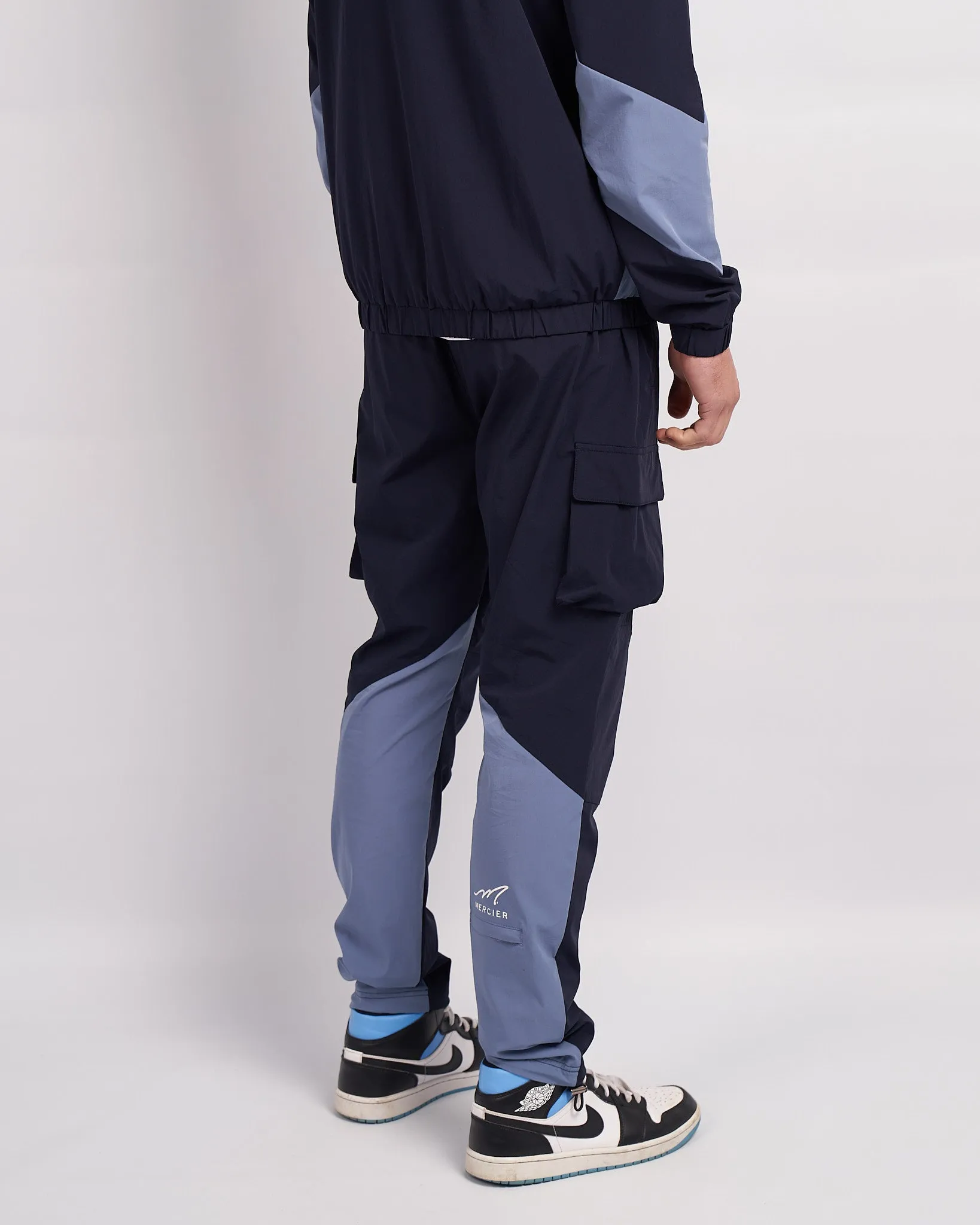 Navy Placid Blue Mono Badge Panelled Cargos