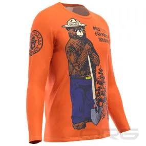 ORG Smokey Bear Prevent Wildfires Men's Long Sleeve Running Shirt