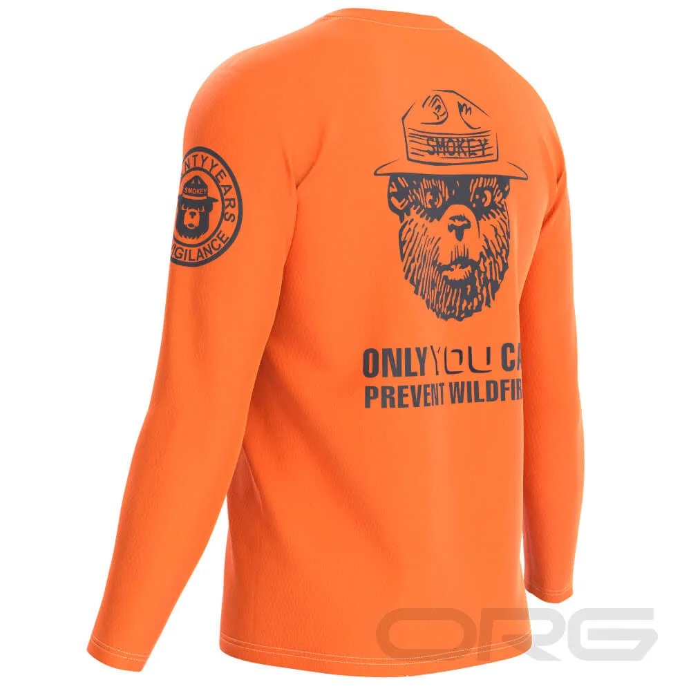 ORG Smokey Bear Prevent Wildfires Men's Long Sleeve Running Shirt