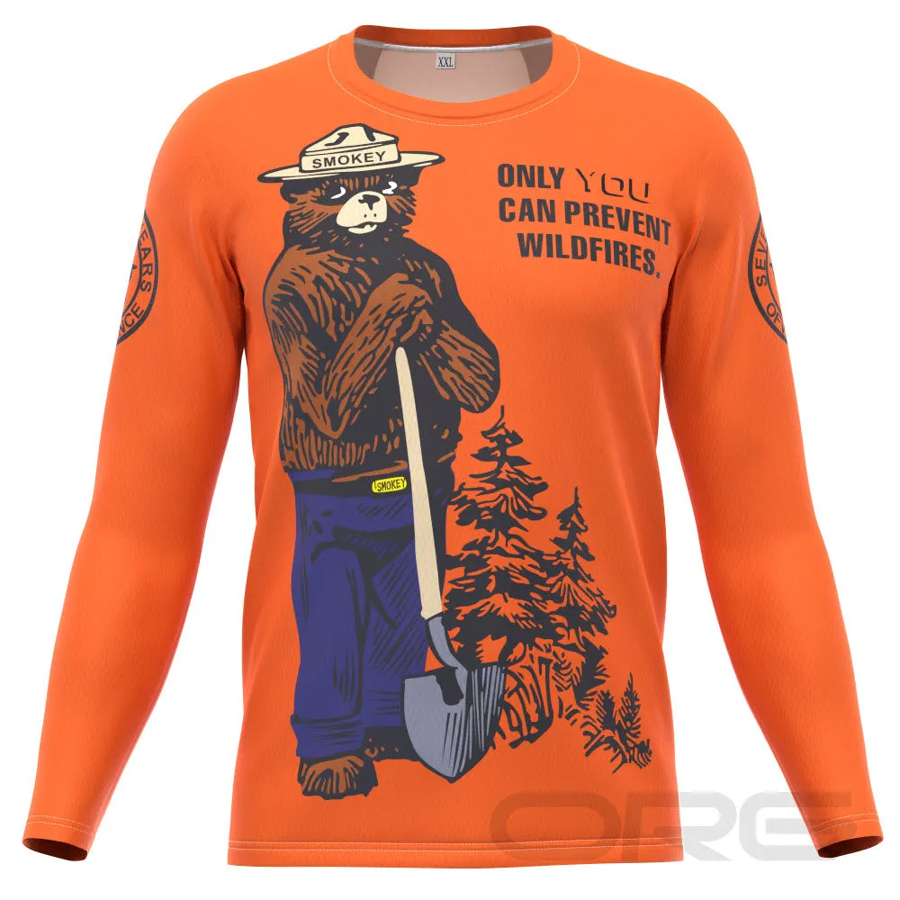 ORG Smokey Bear Prevent Wildfires Men's Long Sleeve Running Shirt