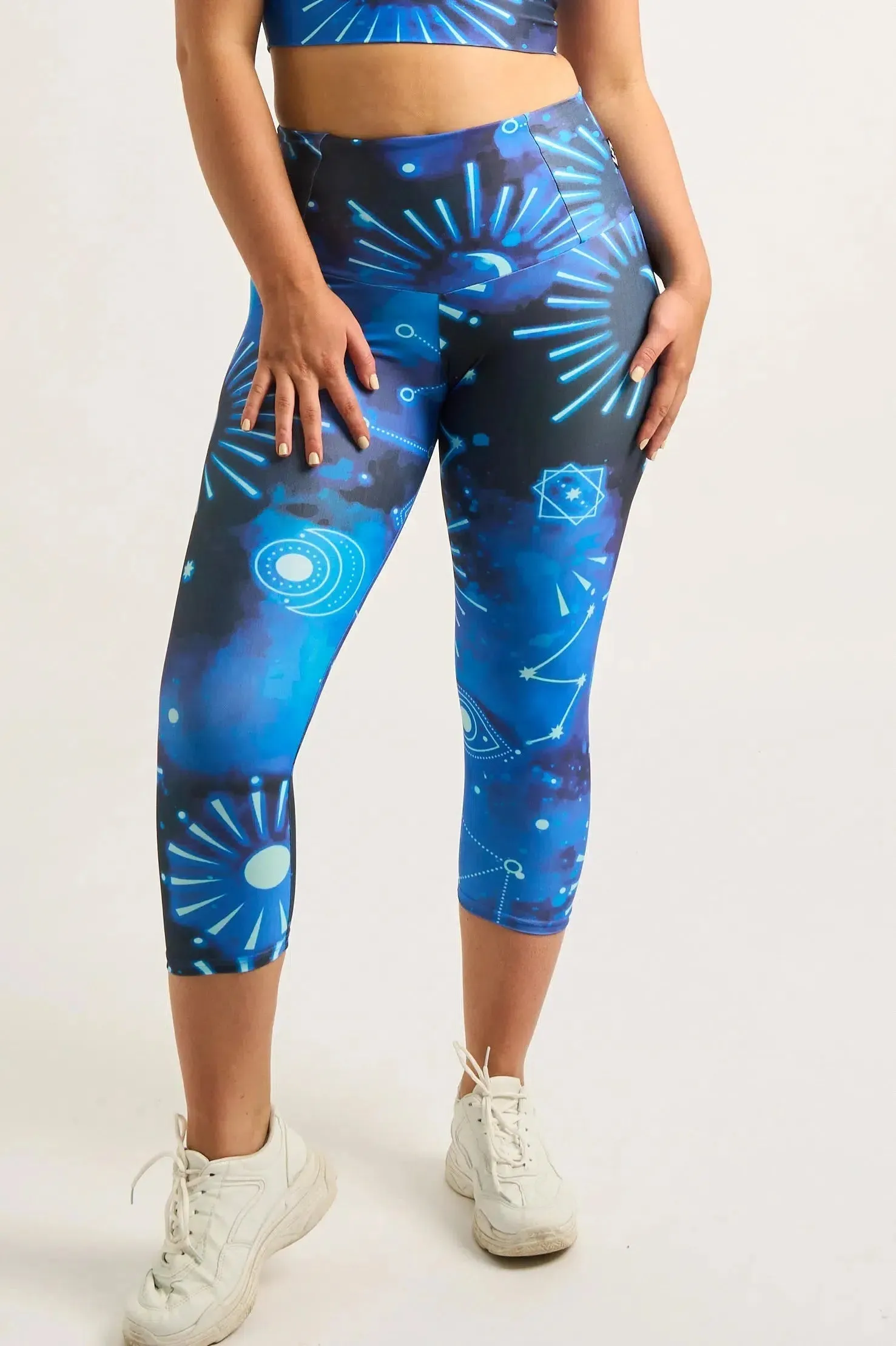 Performance Tummy Control High Waisted Capri Leggings - Imagine Nation