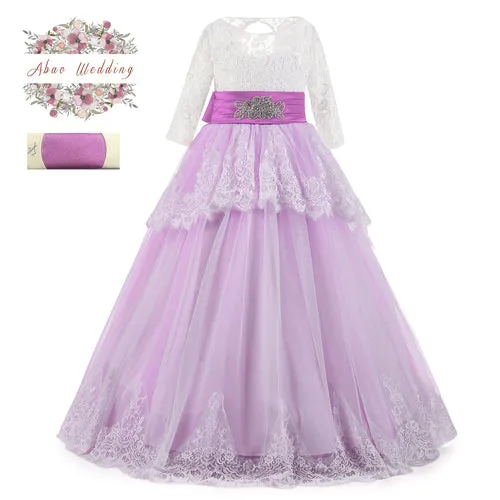 Pink Flower Girl Dress