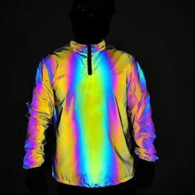 Rainbow Luminous Windbreaker Plus Size Jacket