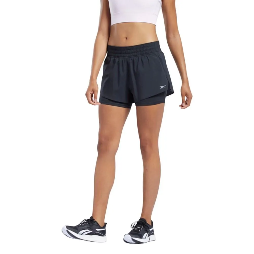 Reebok Running Shorts Femenino Run_2_in_1_Short Black