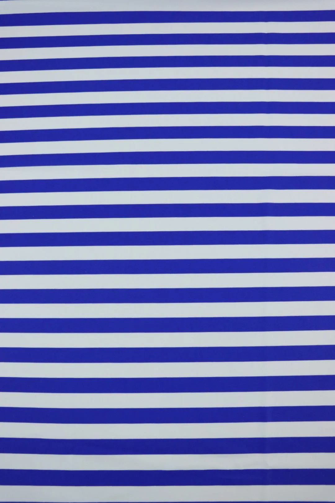 Royal & White 1/2" Horizontal Stripe Nylon Spandex Tricot | Designer Deadstock