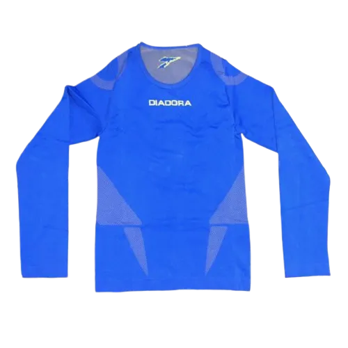 ROYAL BLUE DIADORA SEAMLESS LONG SLEEVE JUNIOR TOP