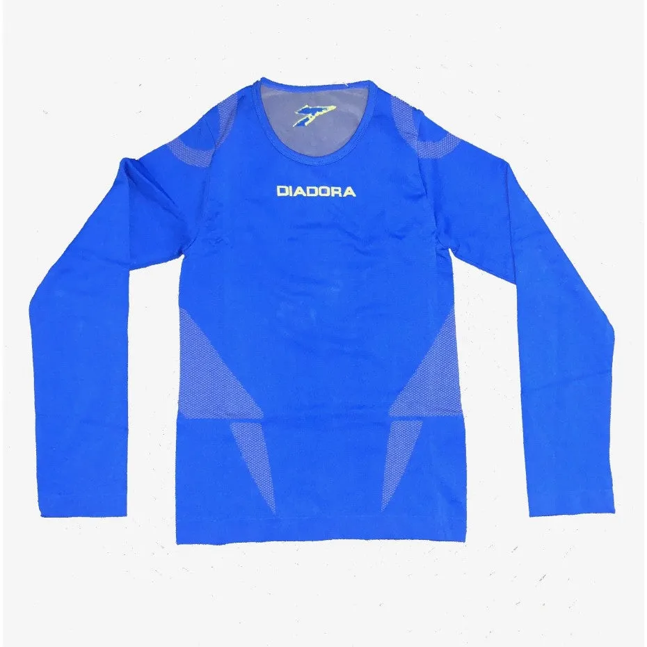 ROYAL BLUE DIADORA SEAMLESS LONG SLEEVE JUNIOR TOP