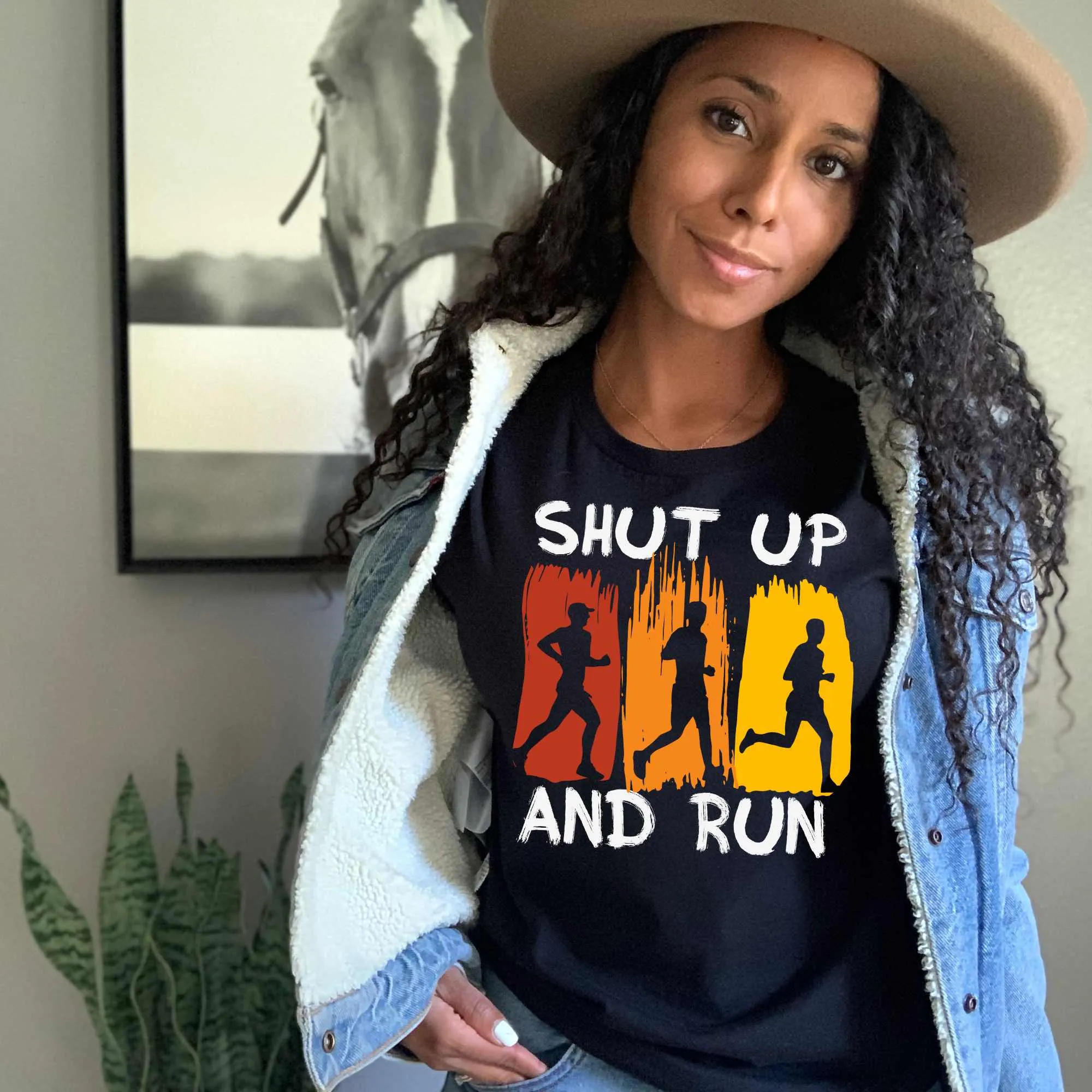 Shut Up and Run,  Runner Shirts for Women