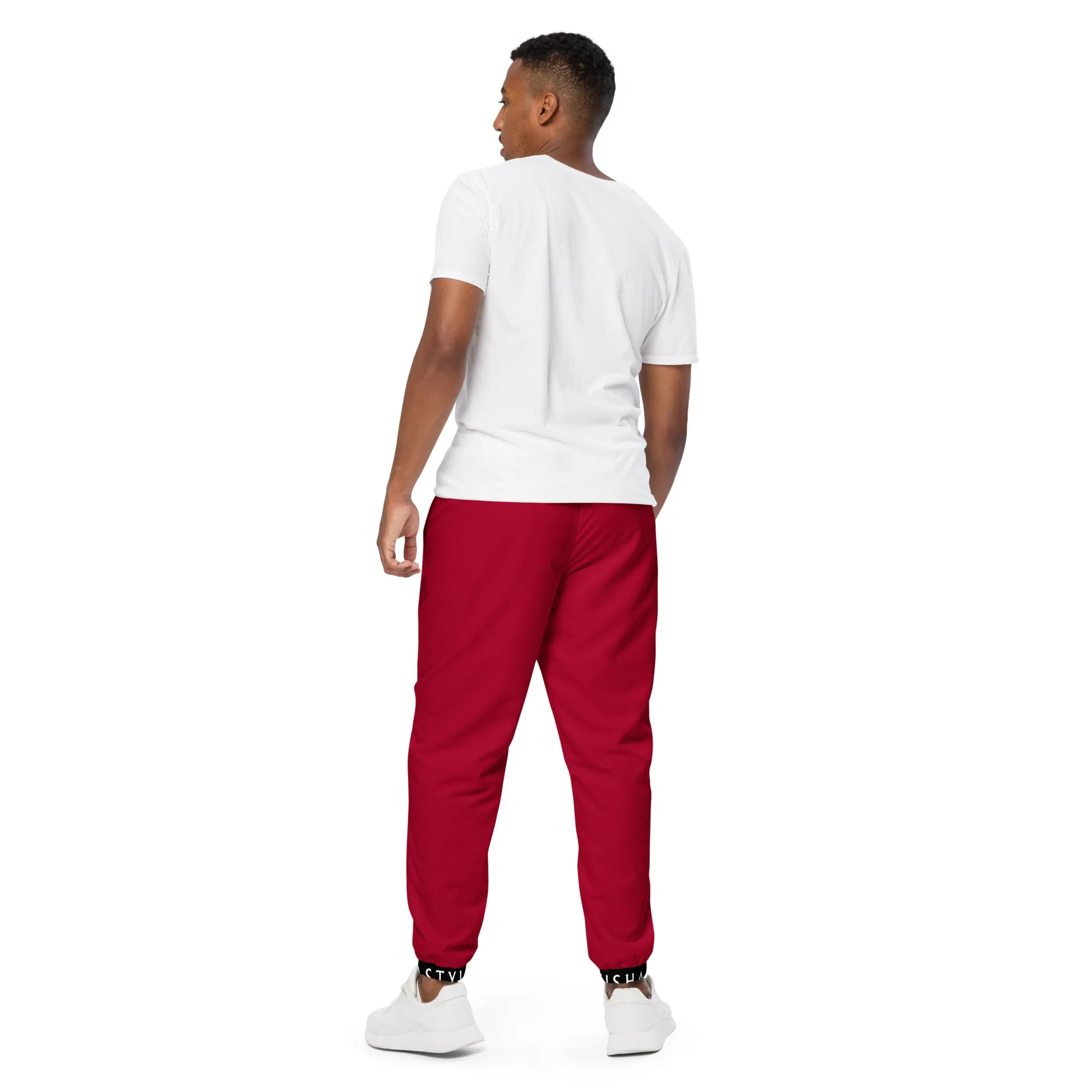 Side Solid Unisex Carmine track pants