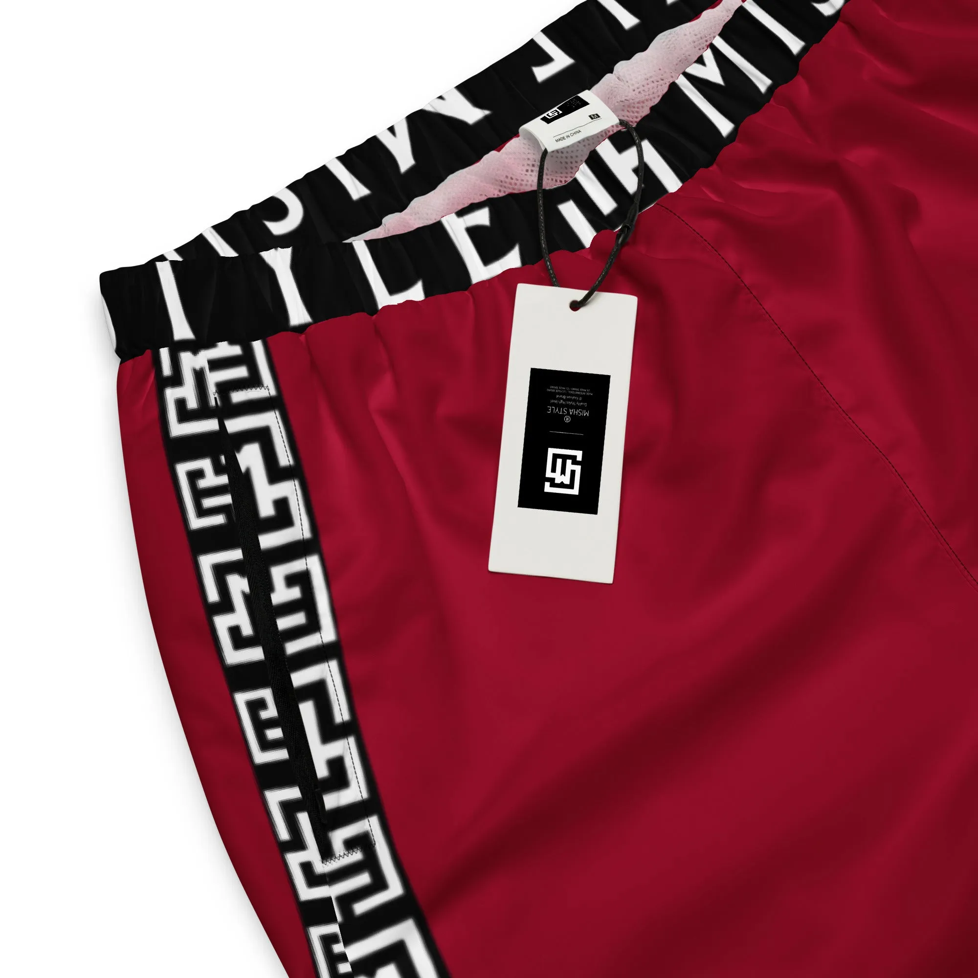 Side Solid Unisex Carmine track pants