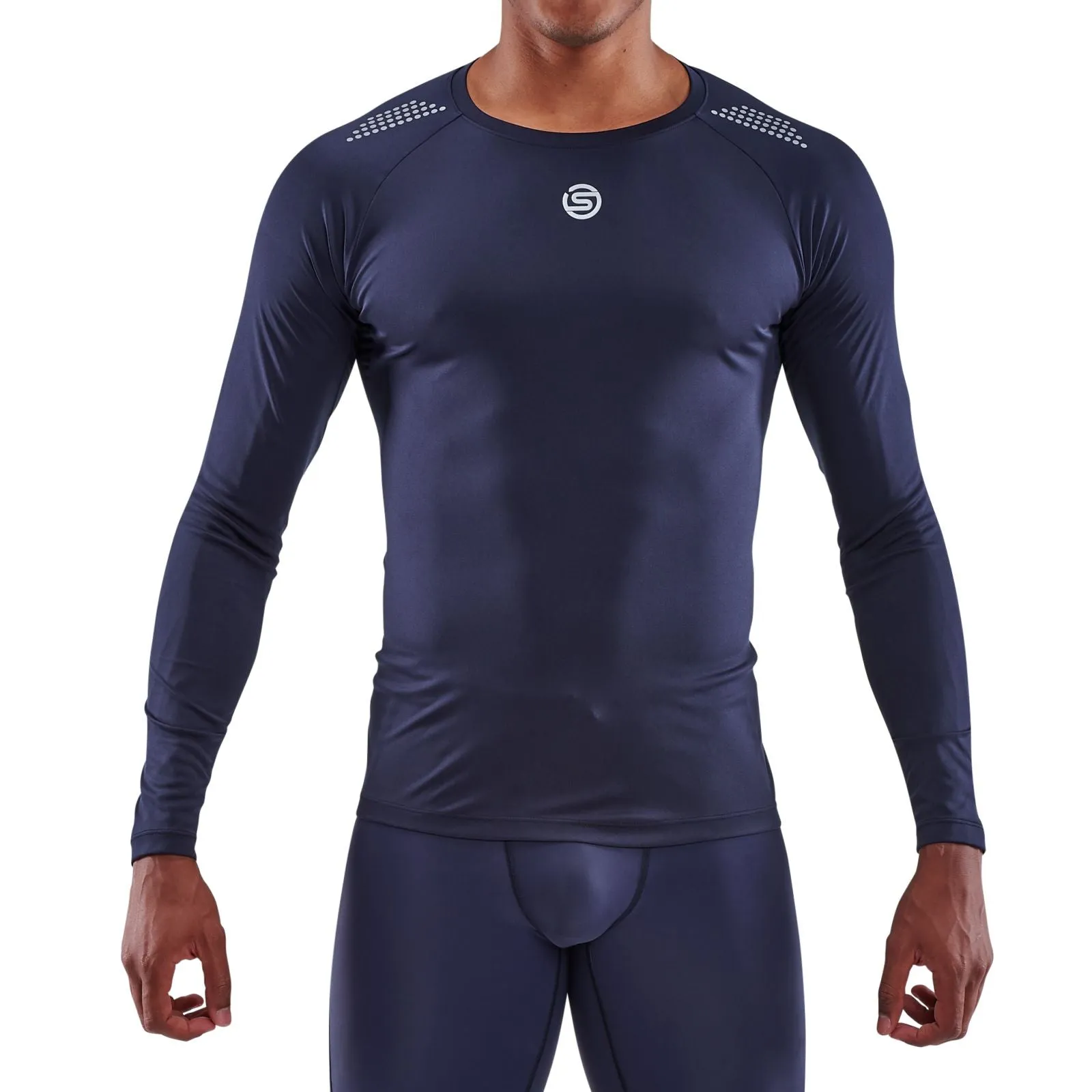 Skins Men's Long Sleeve Tops 3-Series - Navy Blue -ST01504569010