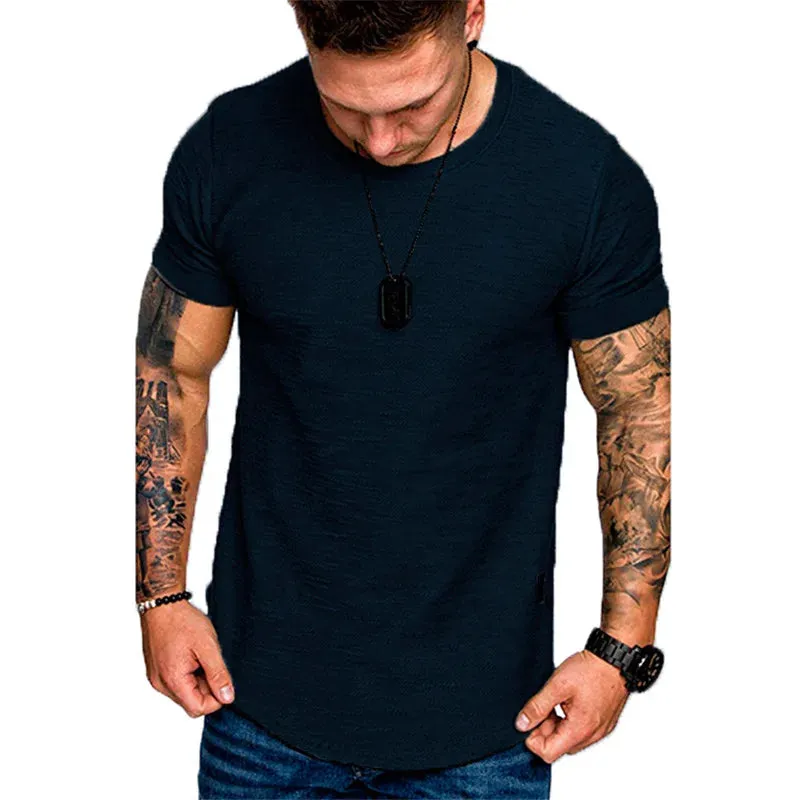 Solid o Neck t-Shirt Summer Bodybuilding Sports Running t-Shirt Fitness