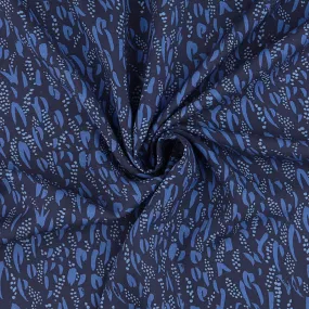 Tammie Green - Blue Bell Midnight Rayon Yardage