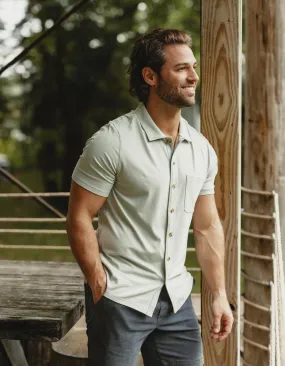 The Normal Brand Men's Active Puremeso Weekend Button Down, Sage