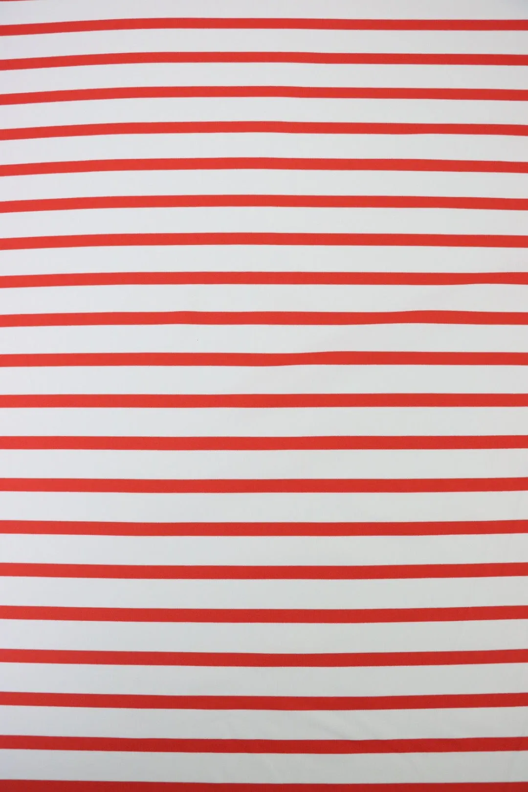 Tomato & White Stripe Matte Nylon Spandex Tricot | Designer Deadstock