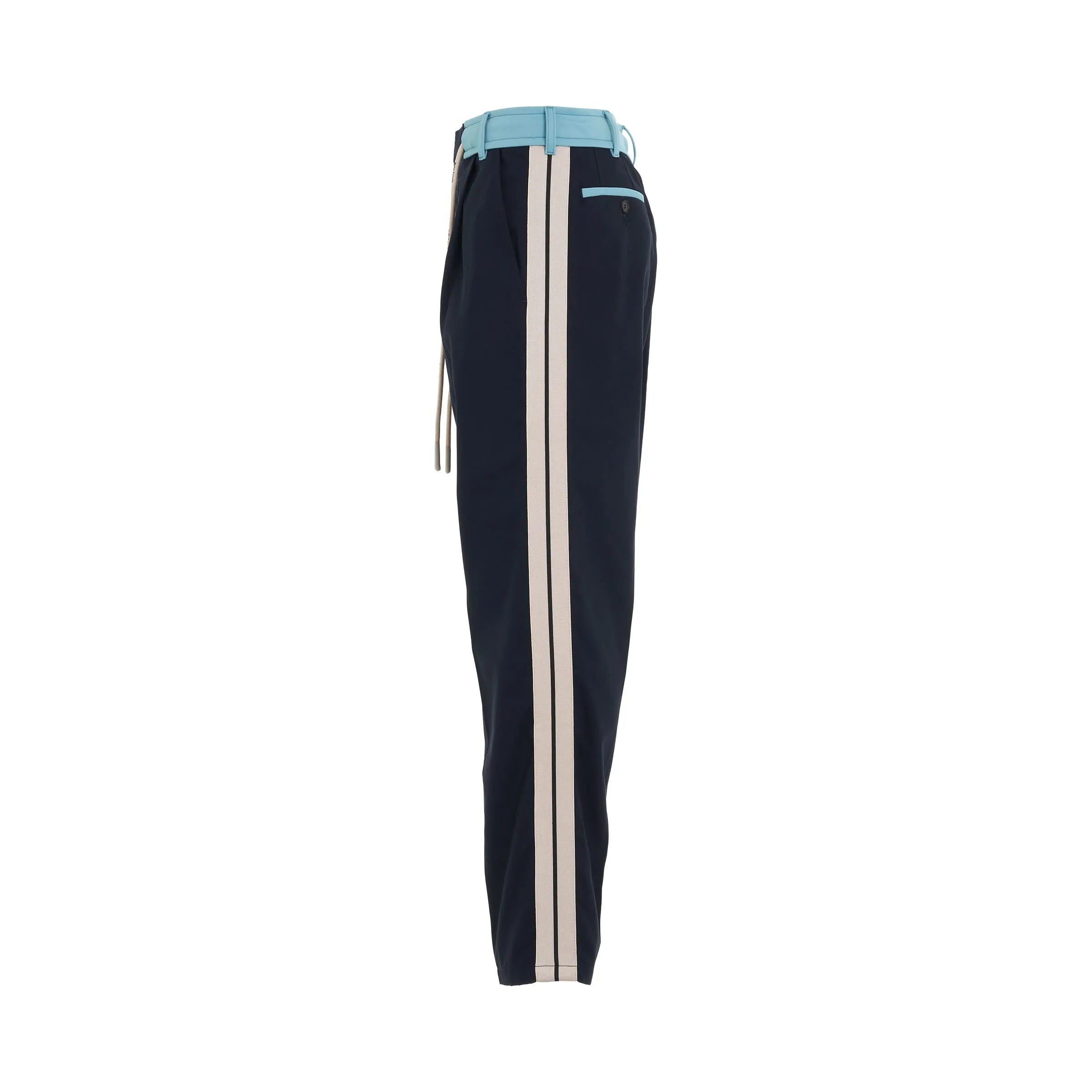 Track Belt Pants in Blue/Light