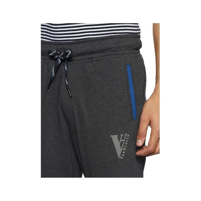 Van Heusen Solid Men Charcoal Track Pants Joggers