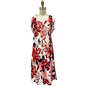 Watercolor Hibiscus Red Tank Dress