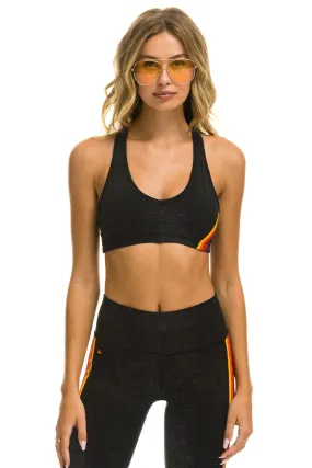 WOMEN'S 5 STRIPE SPORTS BRA - CHARCOAL