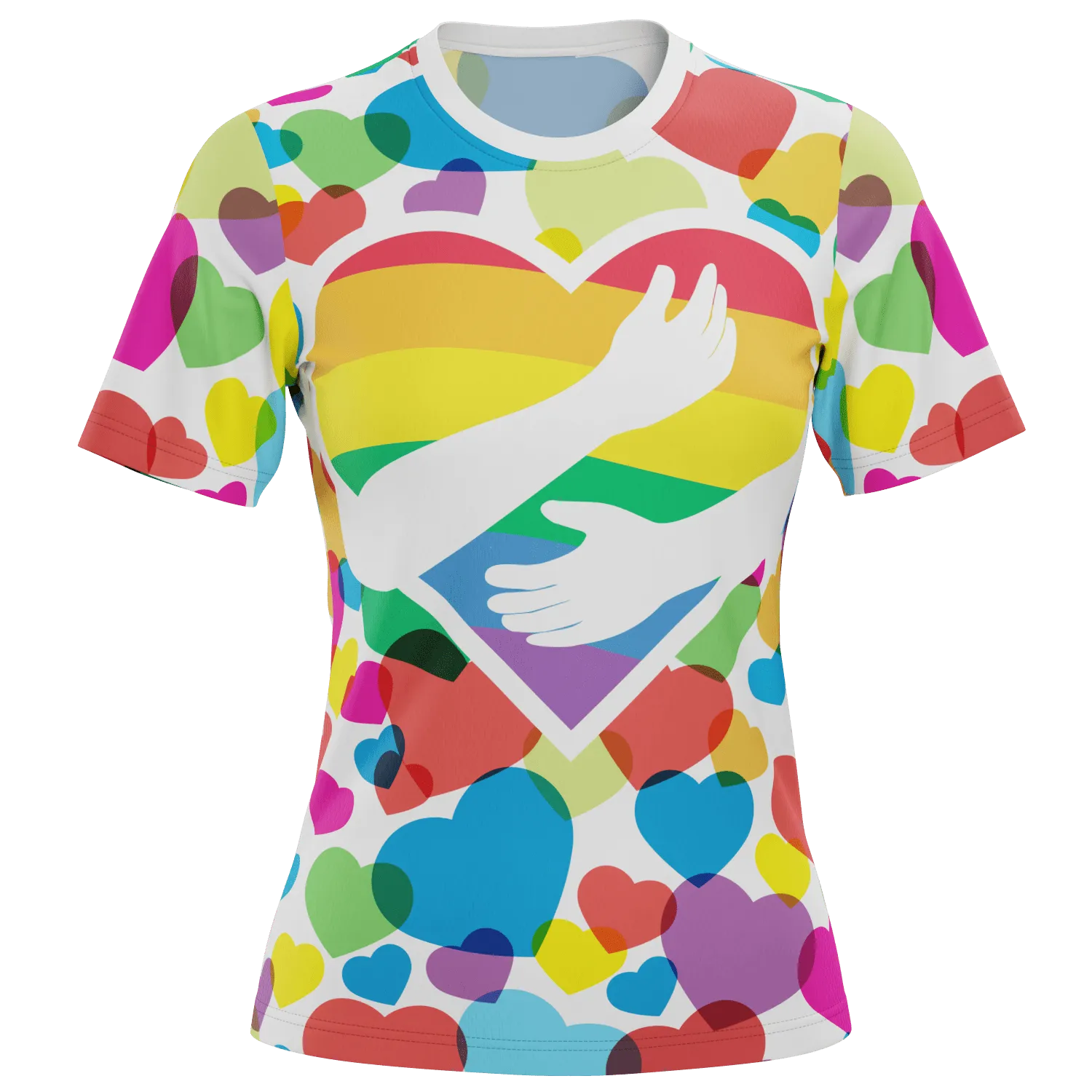 Women's Rainbow Love Short Sleeve Running Shirt