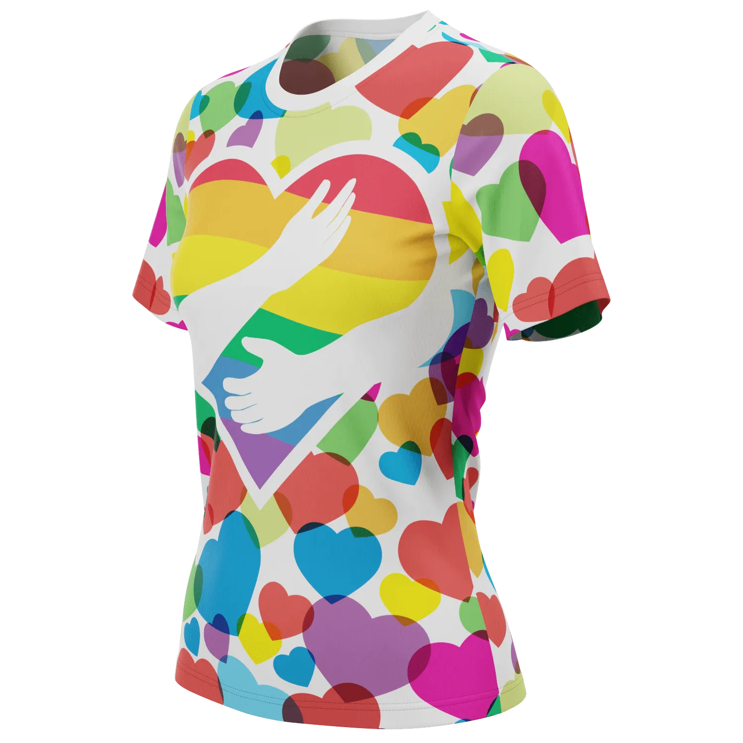 Women's Rainbow Love Short Sleeve Running Shirt